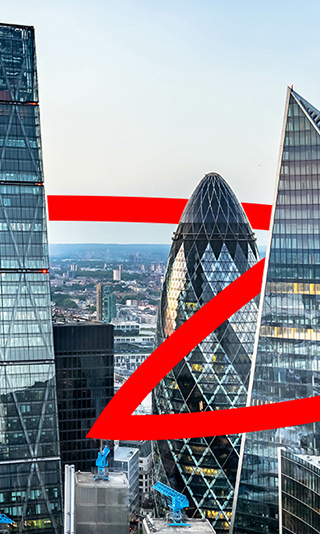 London gherkin building in daytime view